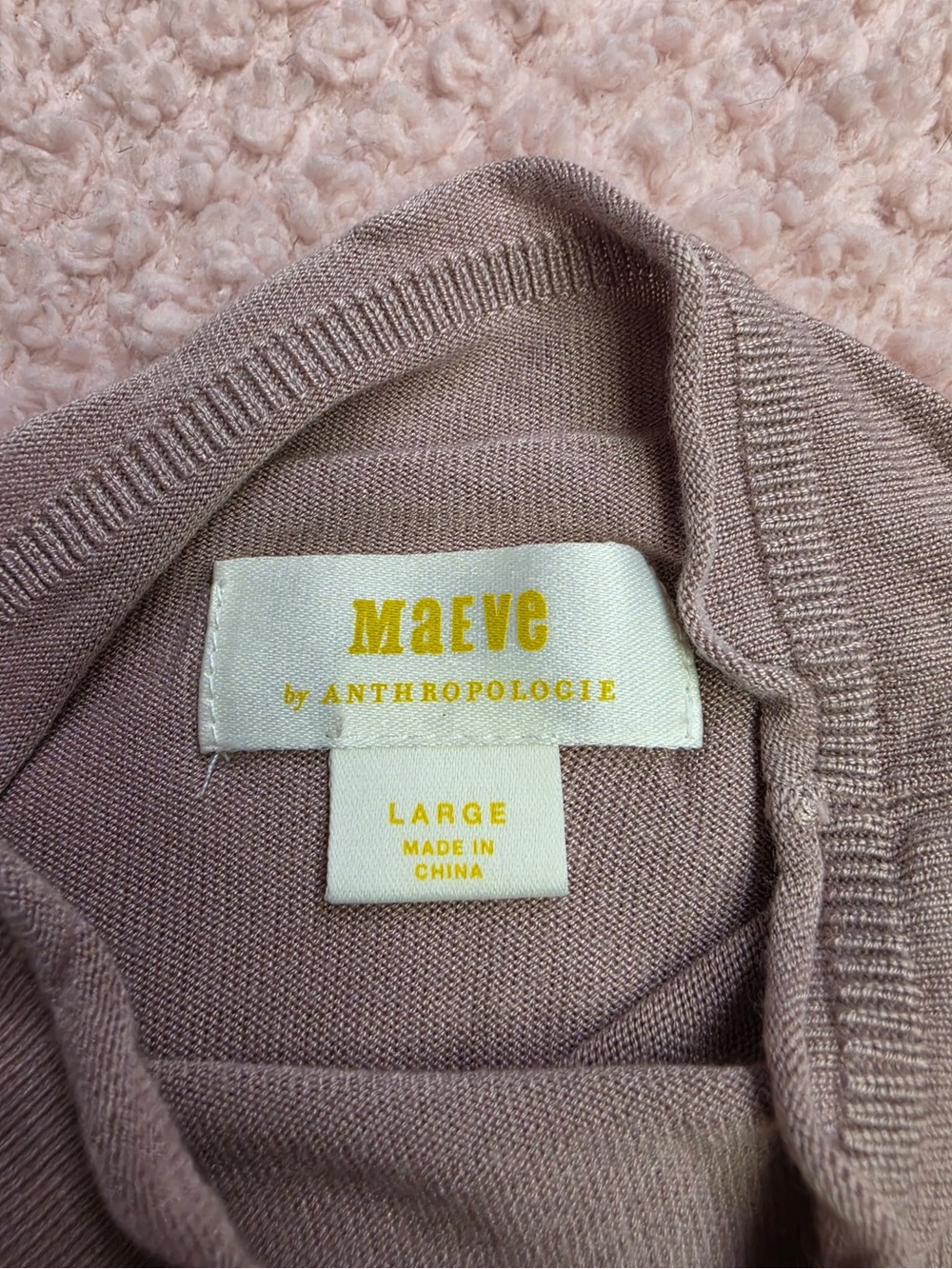 Anthropologie Maeve Pink Top- Size L - Picture 3 of 6